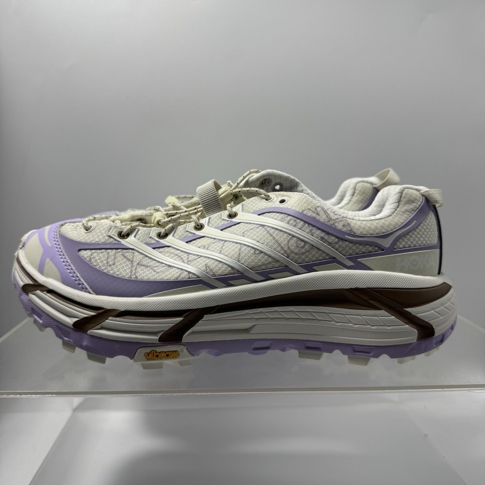 Brand New HOKA Mafate Three2 Wordmark Alabaster Purple 1175490-ASF Women Size 9